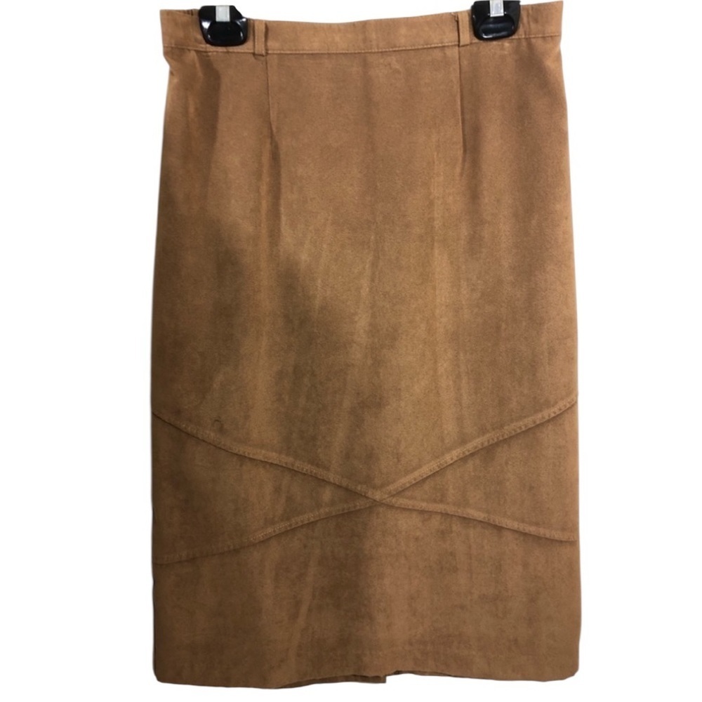 CLICK - SIZE 12 - TAN - VINTAGE PENCIL SKIRT (PANTS ONLY) - EXCELLENT COND-B9 - Picture 2 of 11